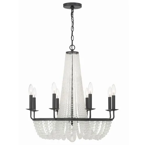 Bella 8 Light Chandelier - Crystorama - Black