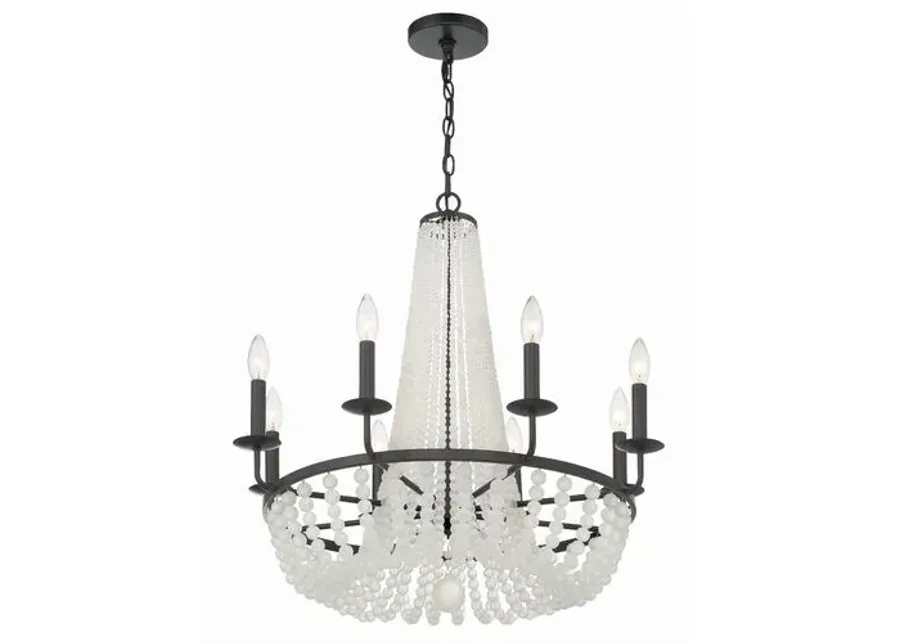 Bella 8 Light Chandelier - Crystorama - Black