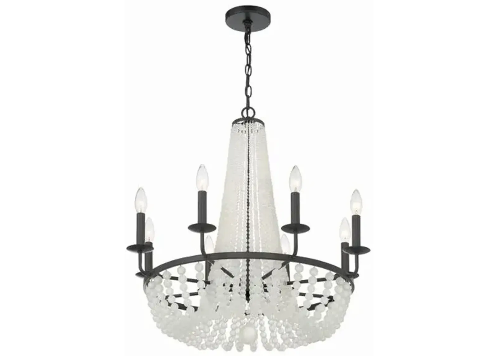 Bella 8 Light Chandelier - Crystorama - Black