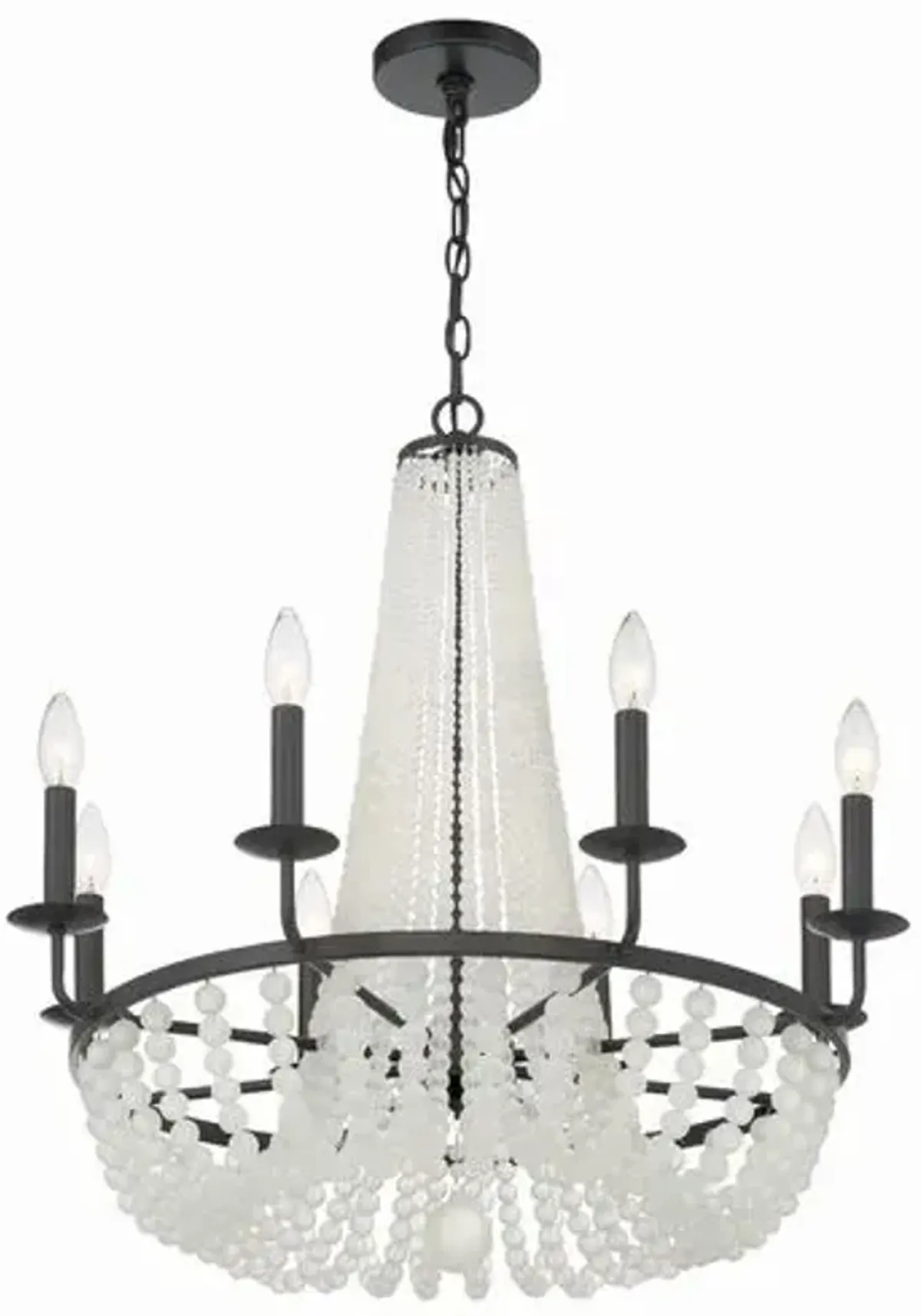 Bella 8 Light Chandelier - Crystorama - Black