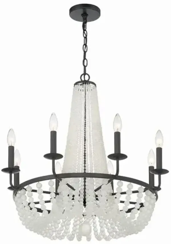 Bella 8 Light Chandelier - Crystorama - Black