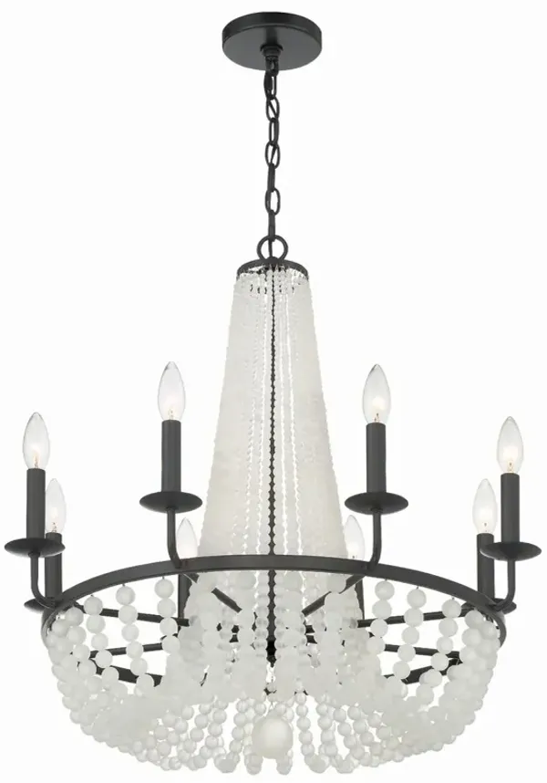 Bella 8 Light Chandelier - Crystorama - Black