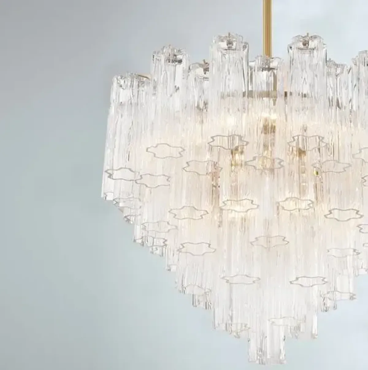 Addis Glass Chandelier - Crystorama - Gold