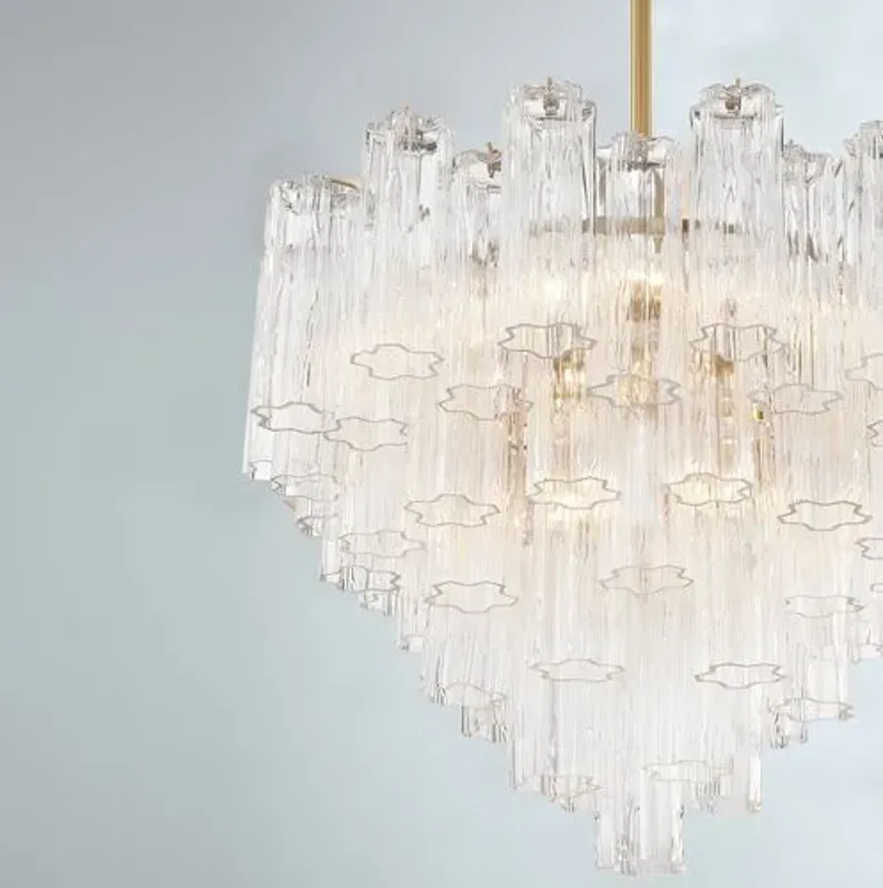 Addis Glass Chandelier - Crystorama - Gold