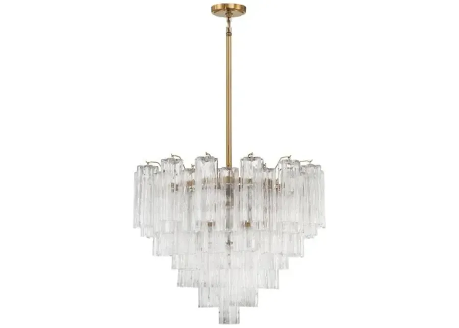 Addis Glass Chandelier - Crystorama - Gold