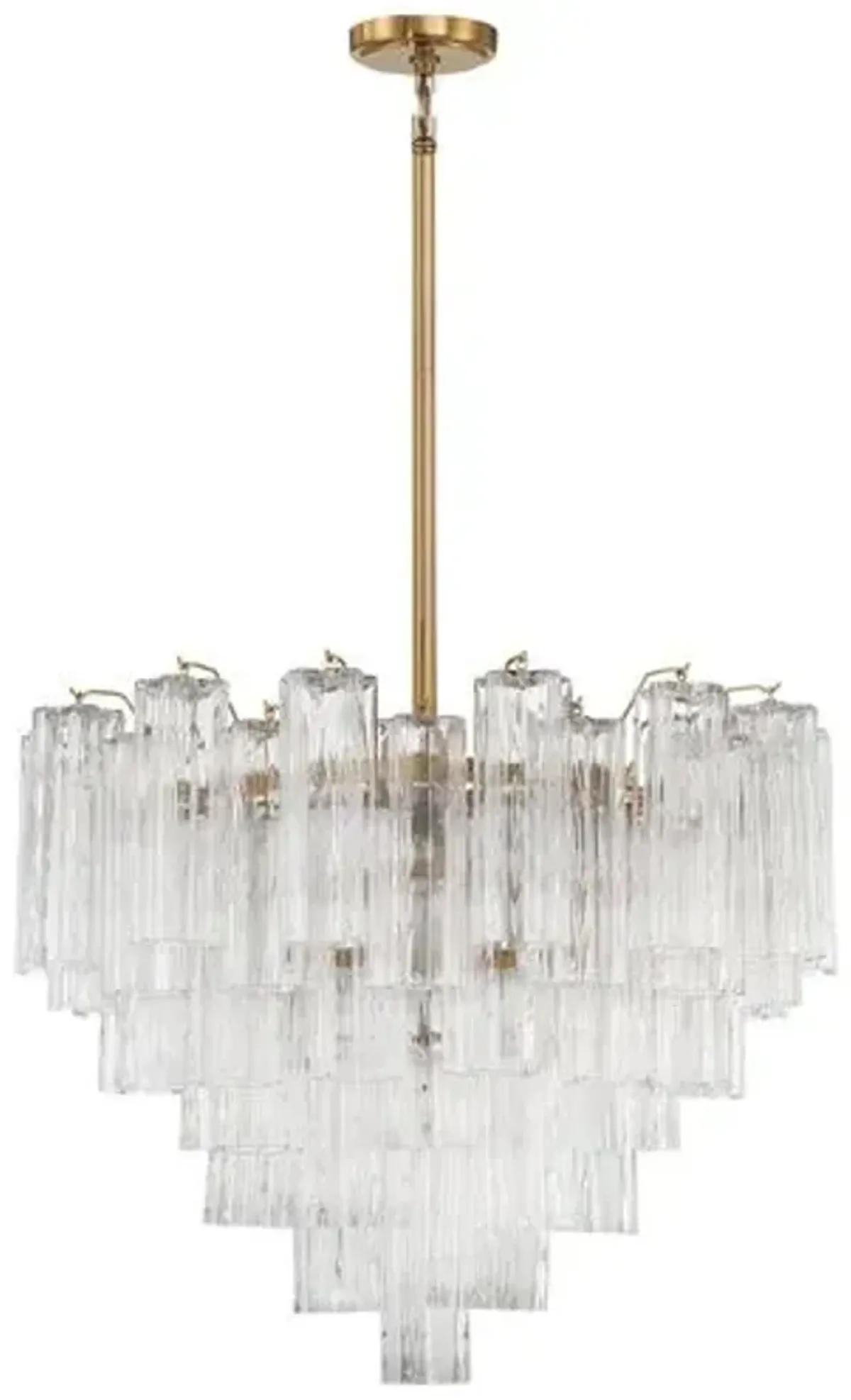 Addis Glass Chandelier - Crystorama - Gold