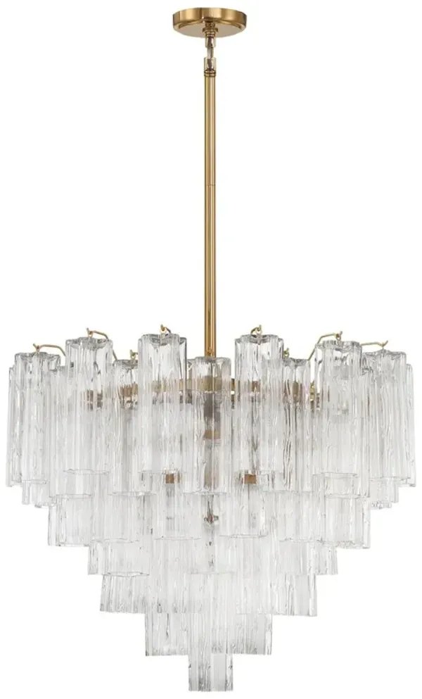 Addis Glass Chandelier - Crystorama - Gold