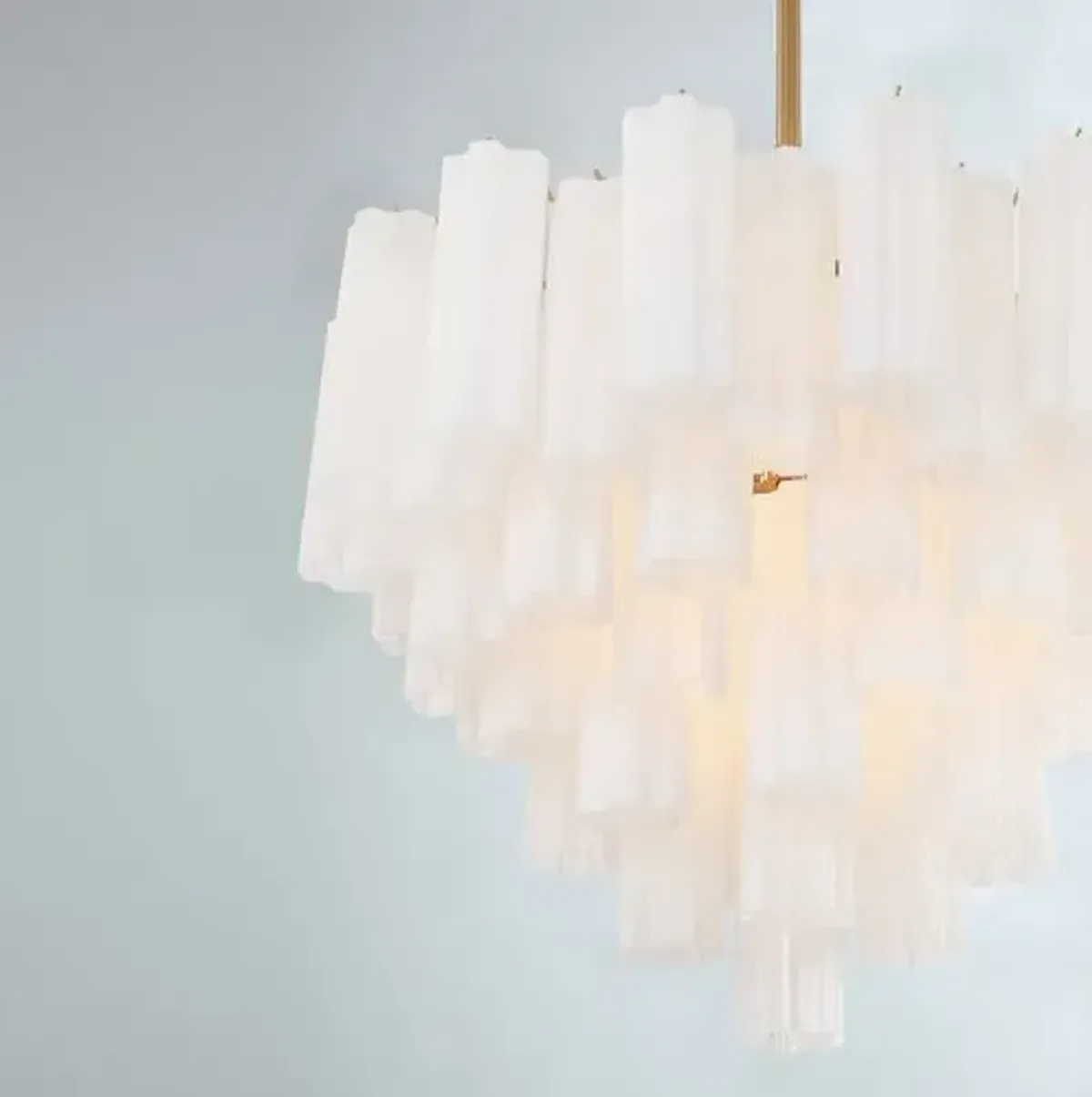 Addis Glass Chandelier - Crystorama - Gold