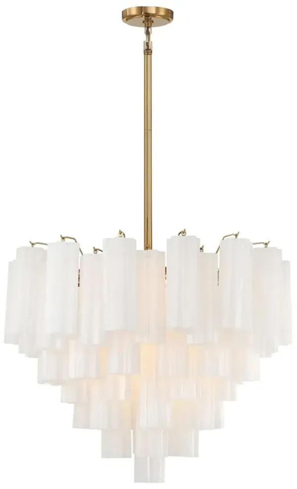 Addis Glass Chandelier - Crystorama - Gold