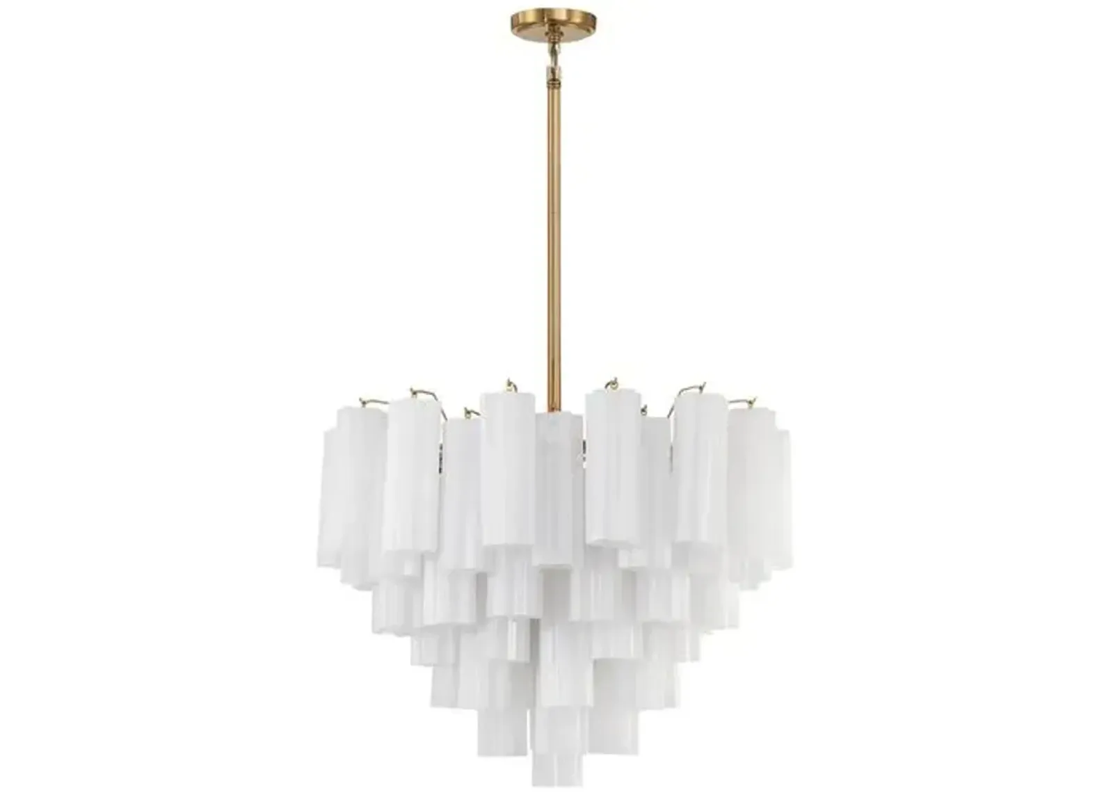 Addis Glass Chandelier - Crystorama - Gold