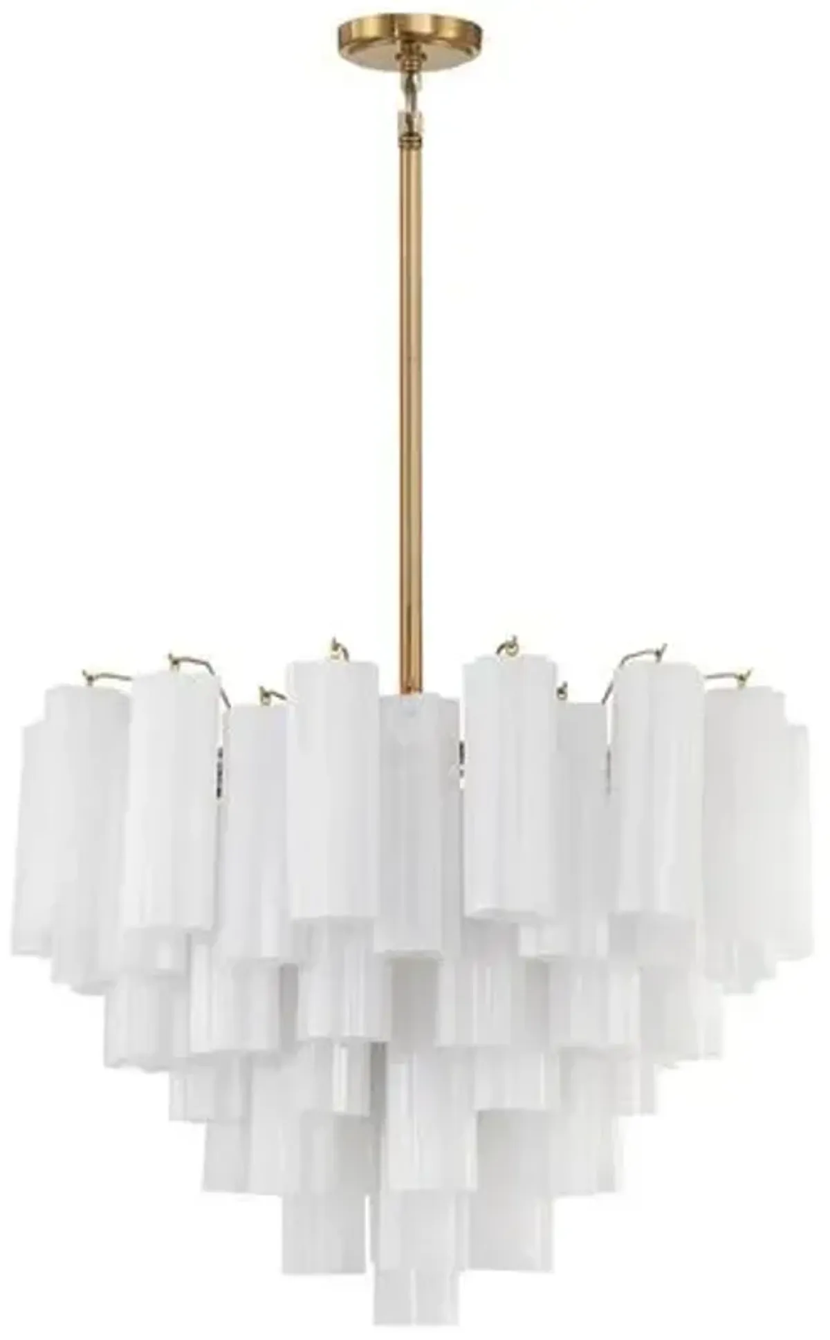 Addis Glass Chandelier - Crystorama - Gold