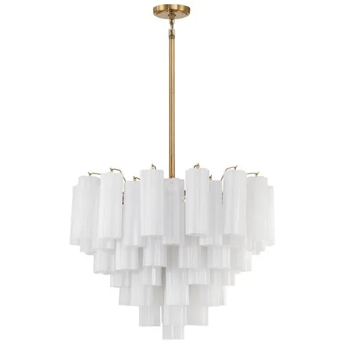 Addis Glass Chandelier - Crystorama - Gold