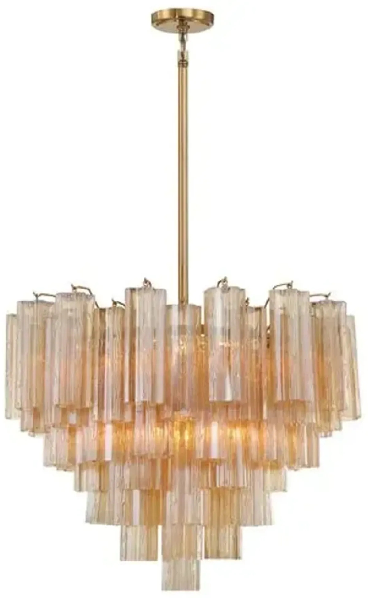 Addis Glass Chandelier - Crystorama - Gold