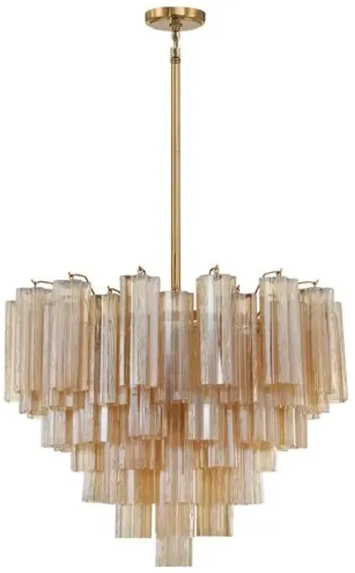 Addis Glass Chandelier - Crystorama - Gold