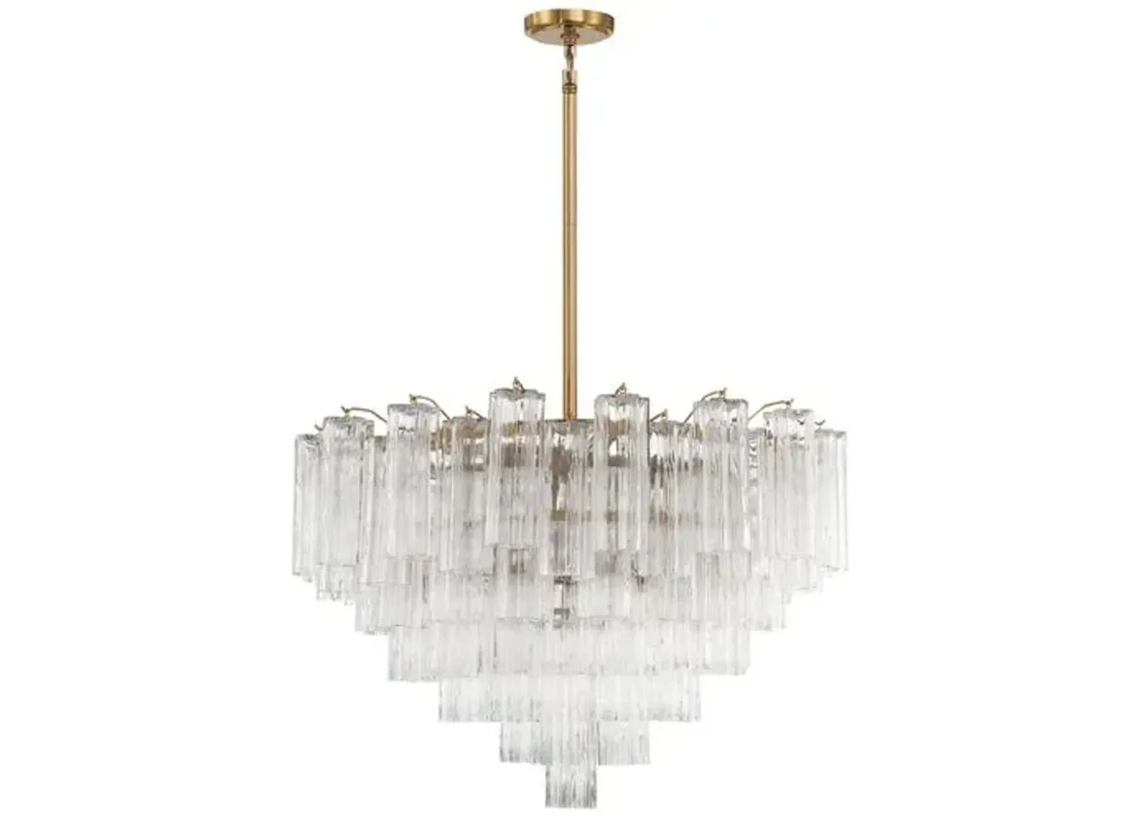 Addis Glass Chandelier - Crystorama - Gold