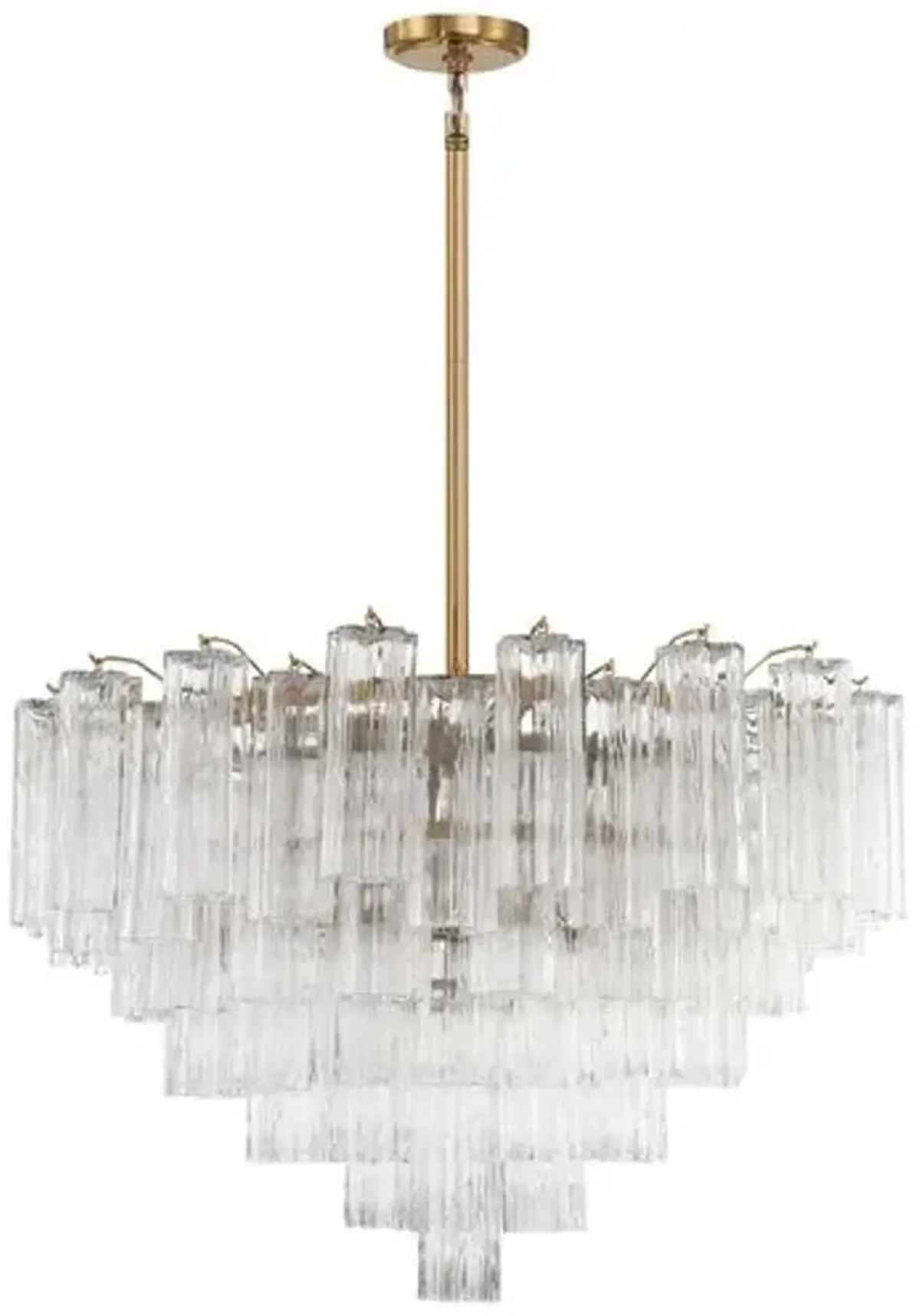 Addis Glass Chandelier - Crystorama - Gold