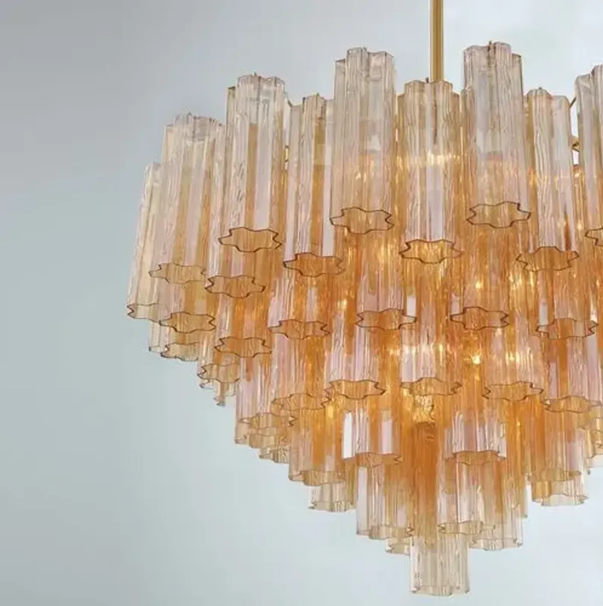 Addis Glass Chandelier - Crystorama - Gold