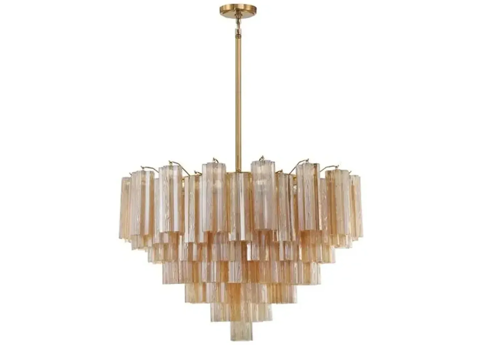 Addis Glass Chandelier - Crystorama - Gold