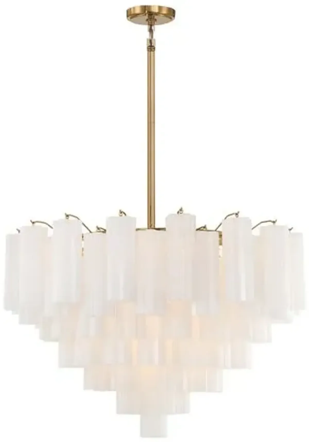 Addis Glass Chandelier - Crystorama - Gold