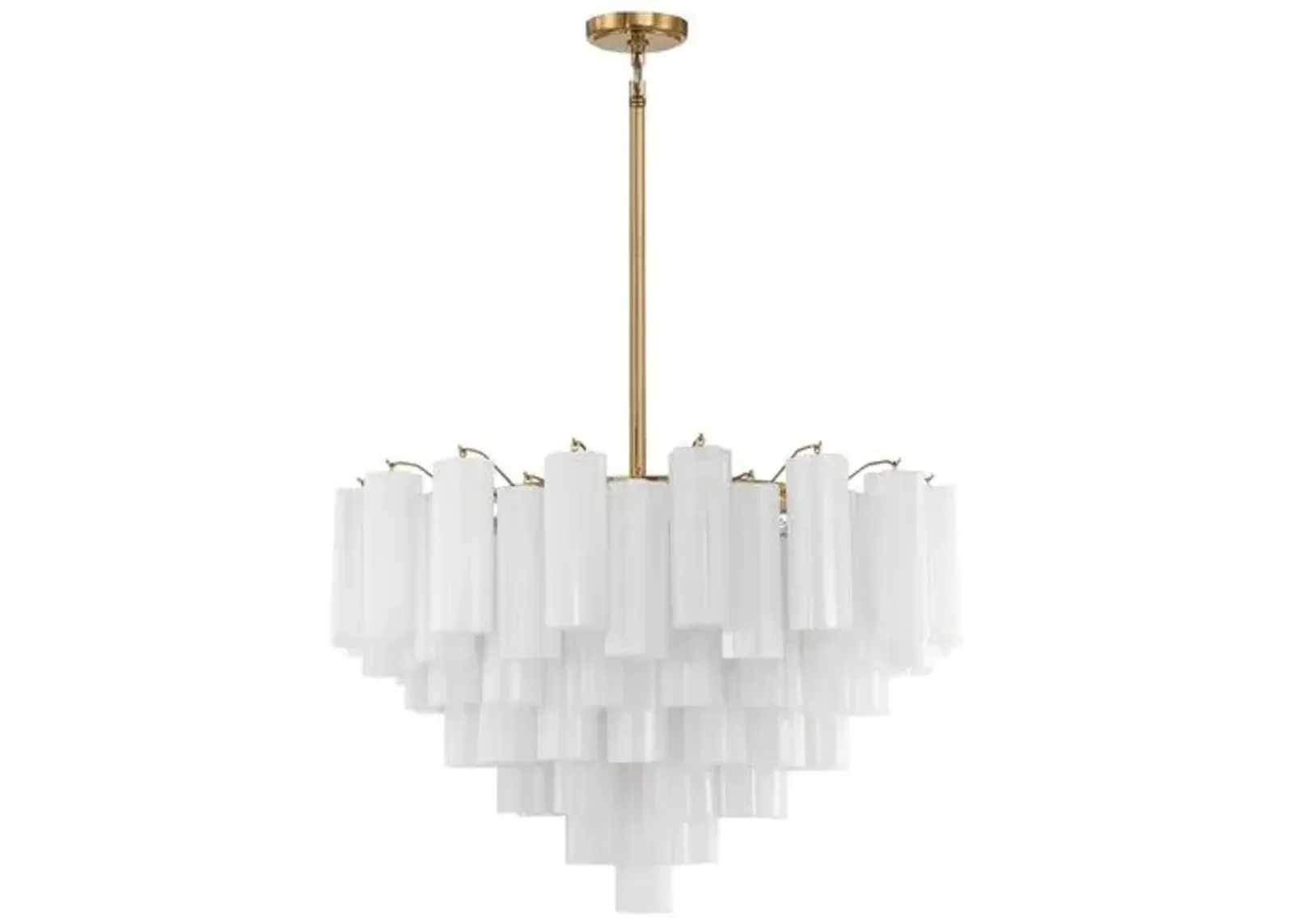 Addis Glass Chandelier - Crystorama - Gold