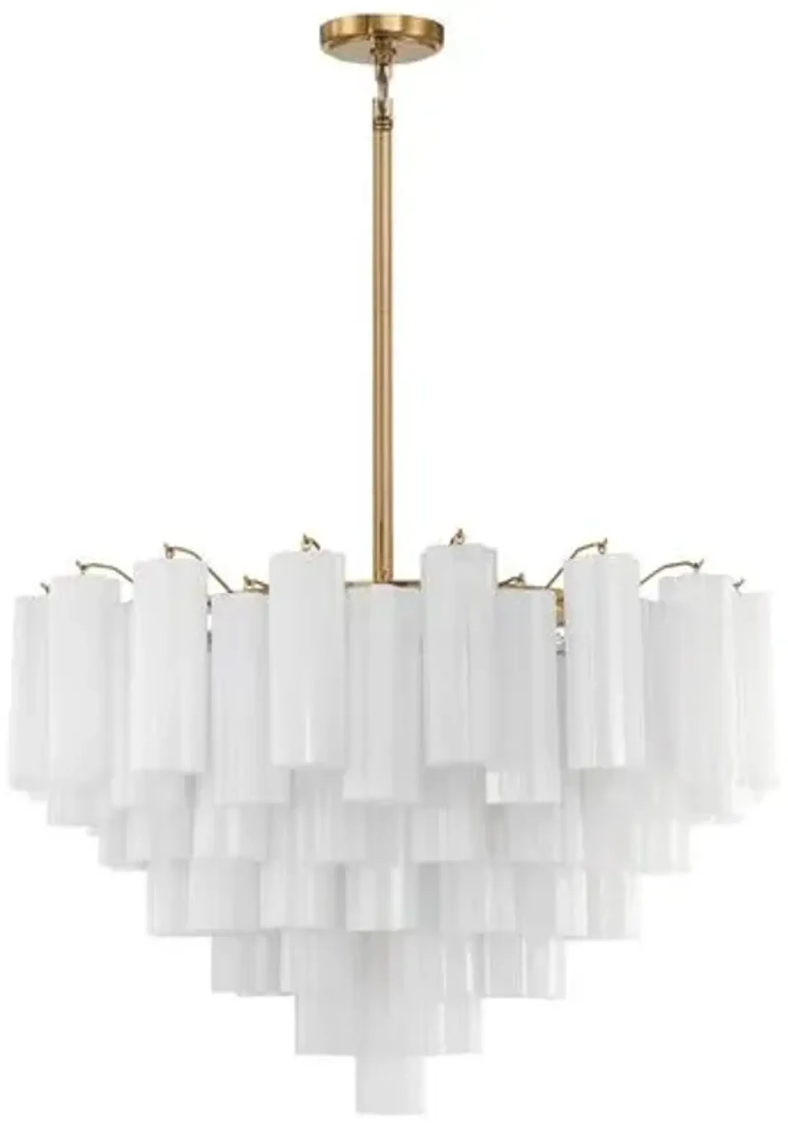 Addis Glass Chandelier - Crystorama - Gold