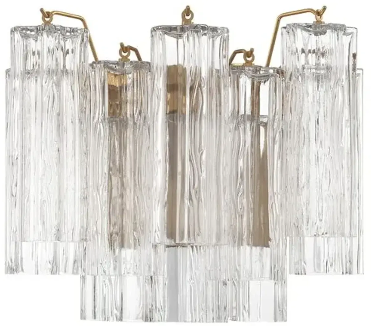 Addis 2 Light Glass Wall Sconce - Crystorama - Gold