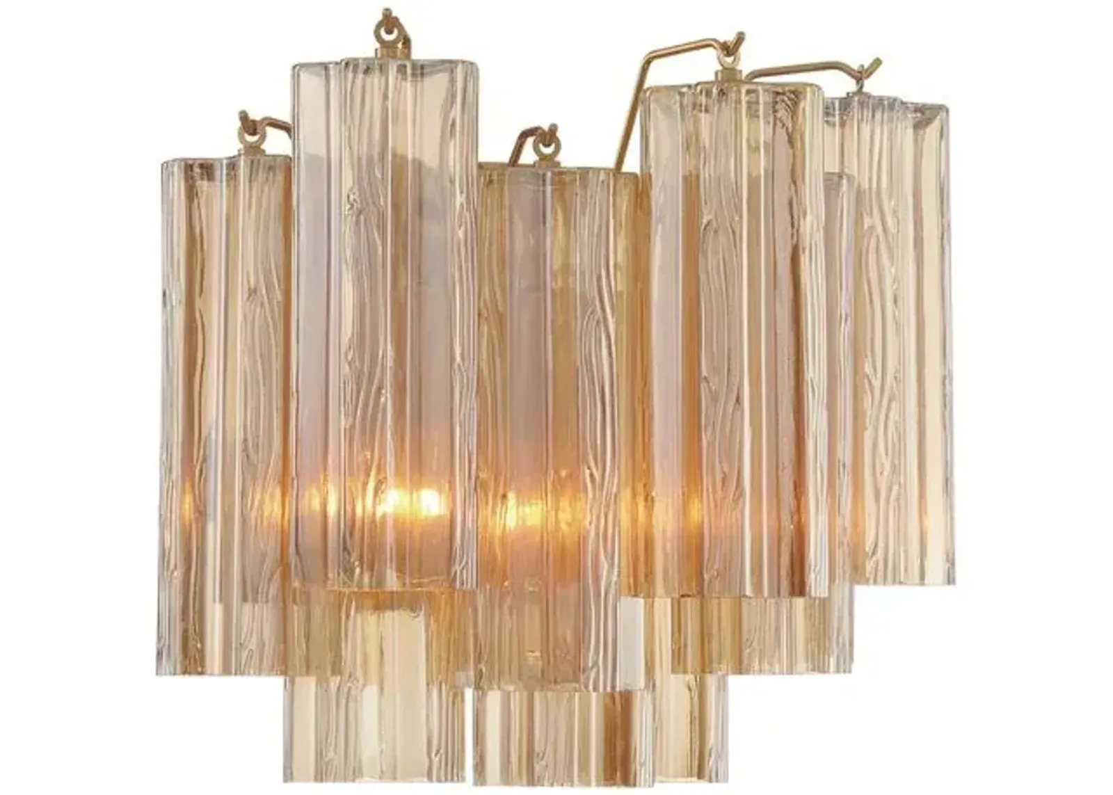 Addis 2 Light Glass Wall Sconce - Crystorama - Gold