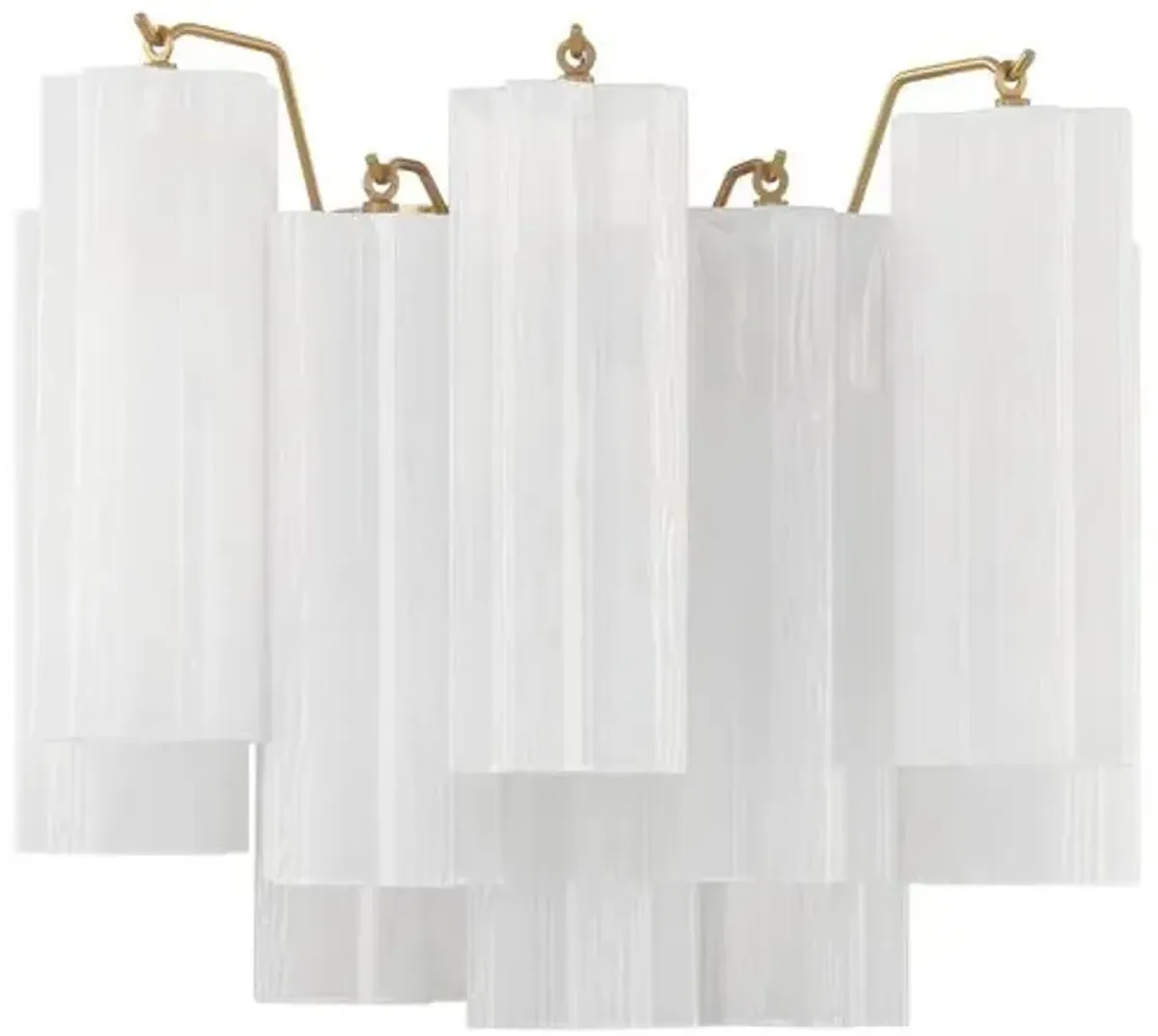 Addis 2 Light Glass Wall Sconce - Crystorama - Gold