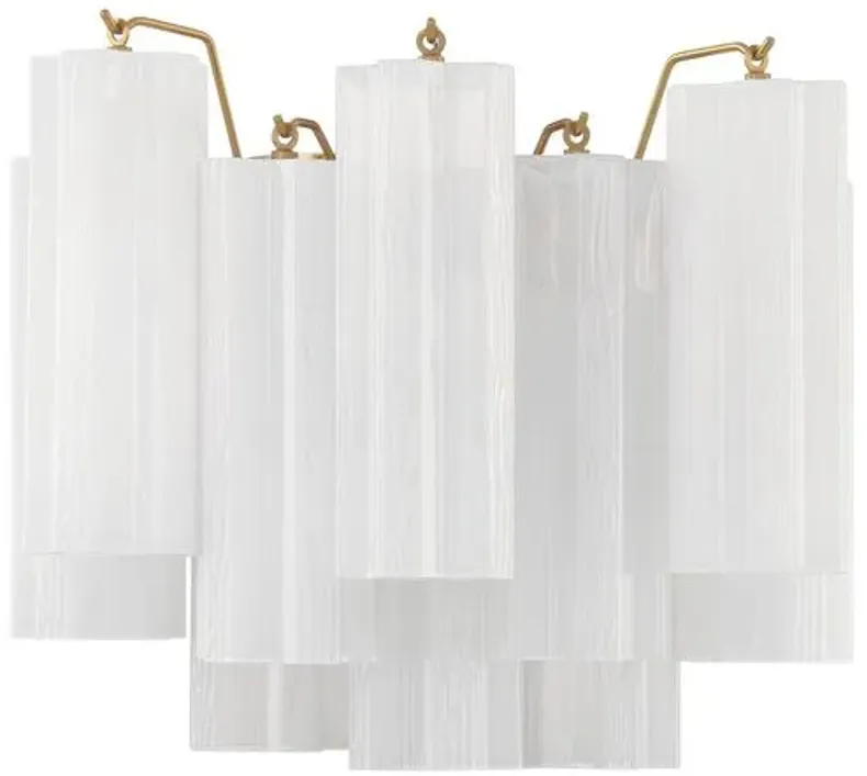 Addis 2 Light Glass Wall Sconce - Crystorama - Gold