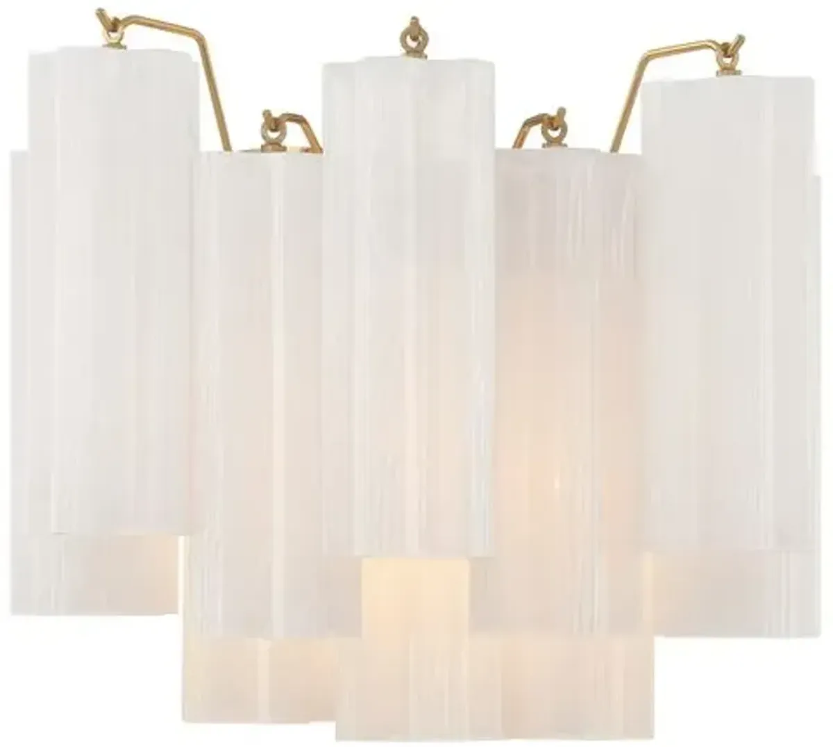 Addis 2 Light Glass Wall Sconce - Crystorama - Gold