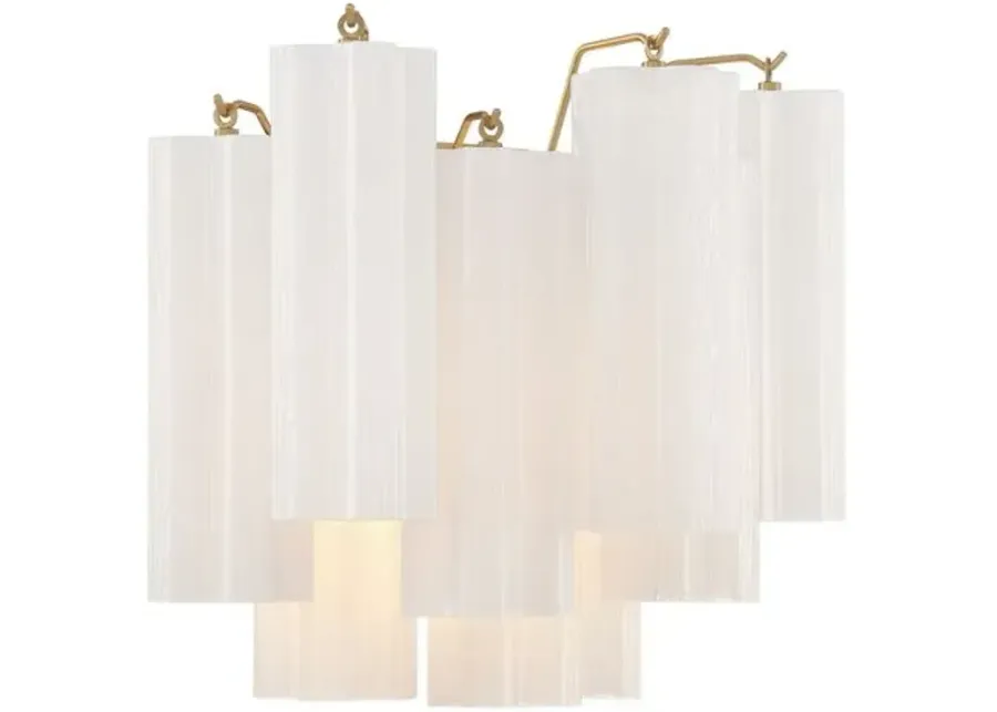 Addis 2 Light Glass Wall Sconce - Crystorama - Gold