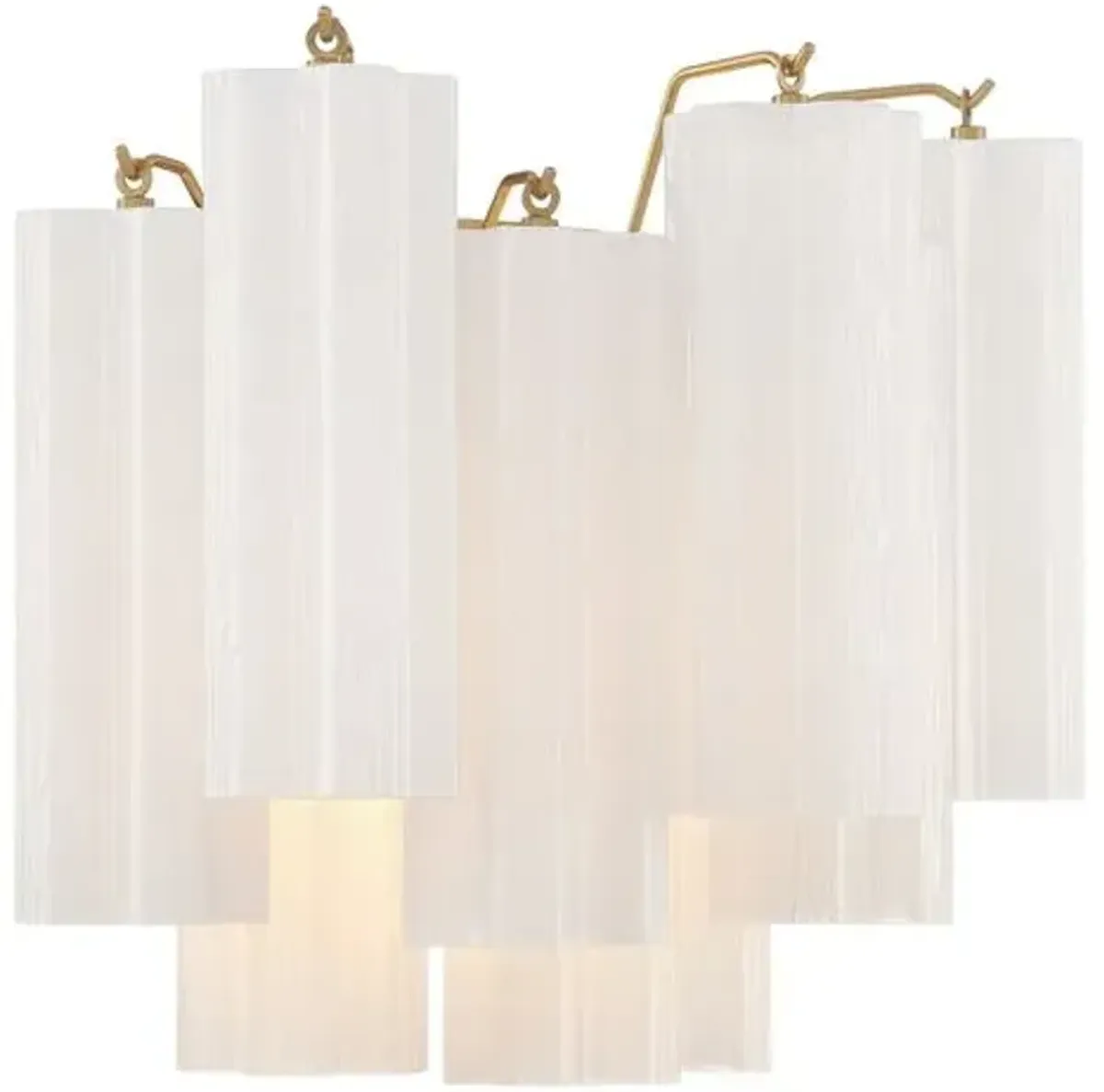 Addis 2 Light Glass Wall Sconce - Crystorama - Gold