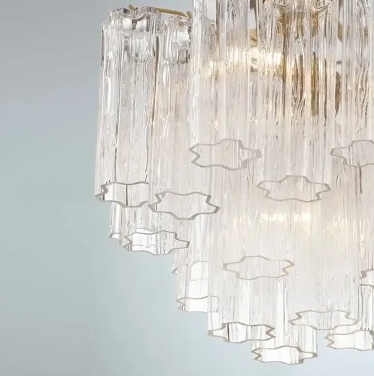 Addis 4 Light Glass Semi Flush Mount - Crystorama - Gold