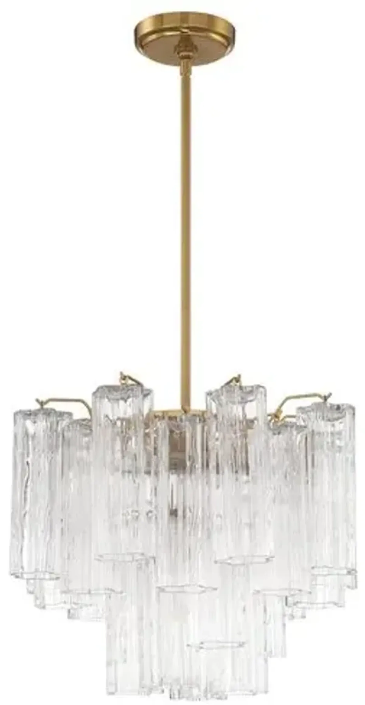 Addis Glass Chandelier - Crystorama - Gold