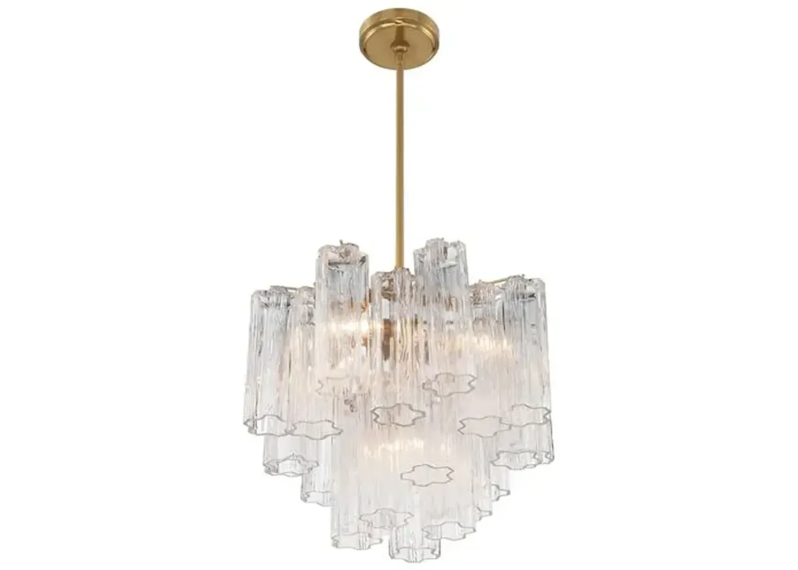 Addis Glass Chandelier - Crystorama - Gold