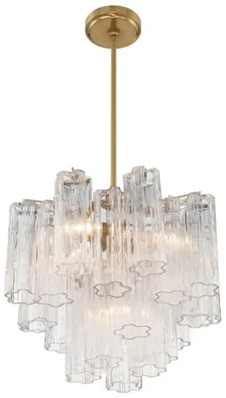 Addis Glass Chandelier - Crystorama - Gold