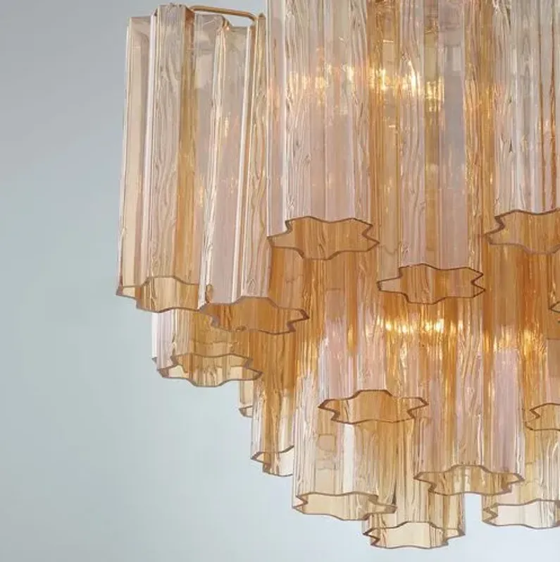 Addis Glass Chandelier - Crystorama - Gold