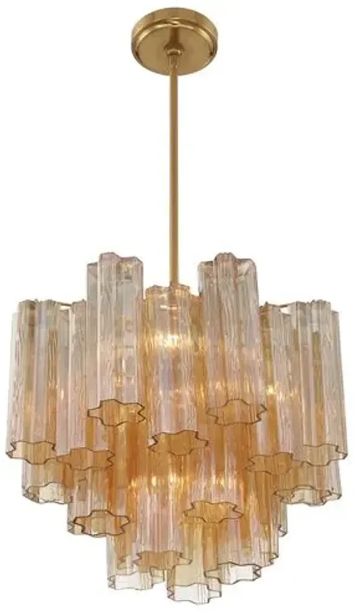 Addis Glass Chandelier - Crystorama - Gold