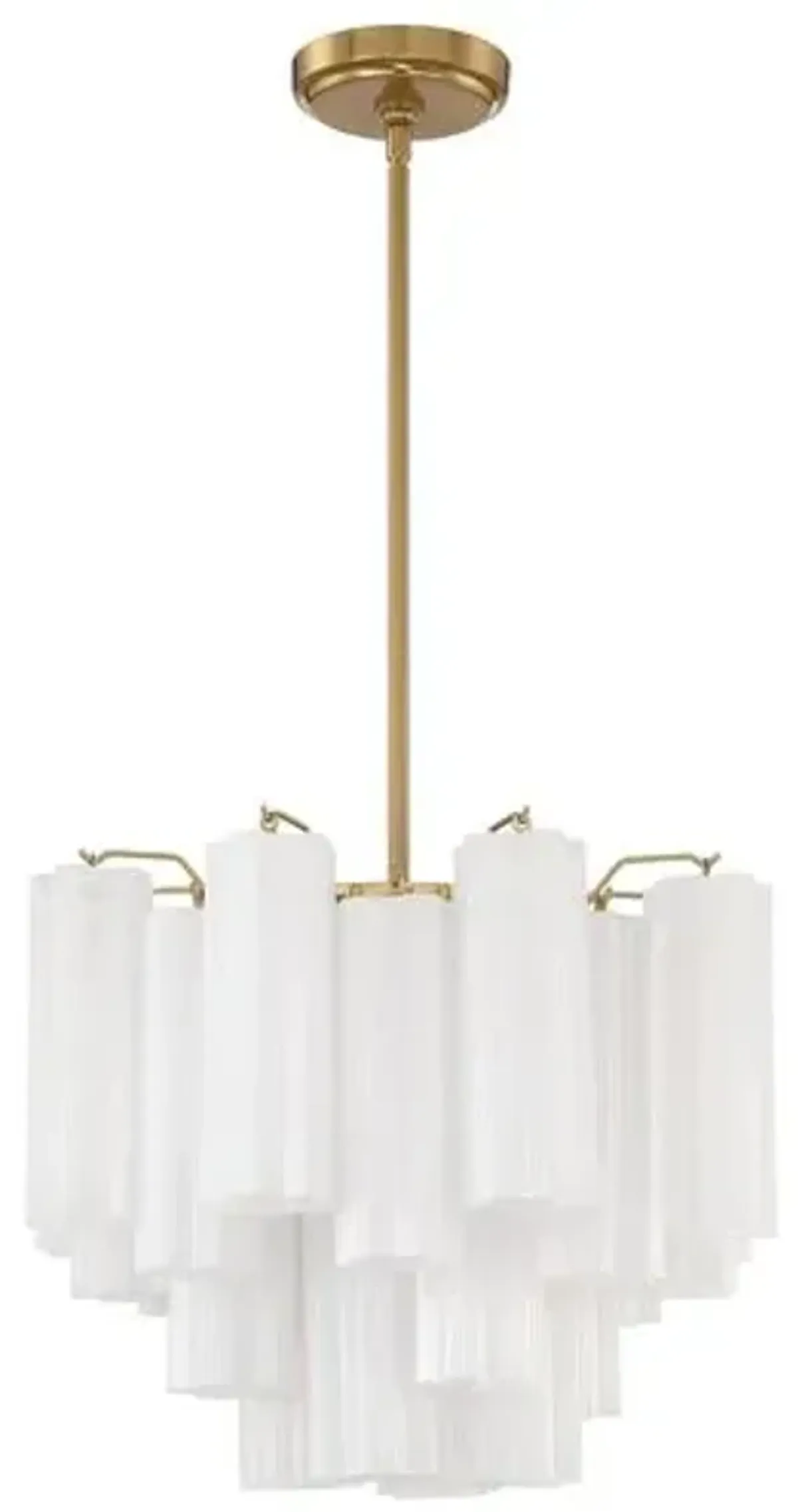 Addis Glass Chandelier - Crystorama - Gold