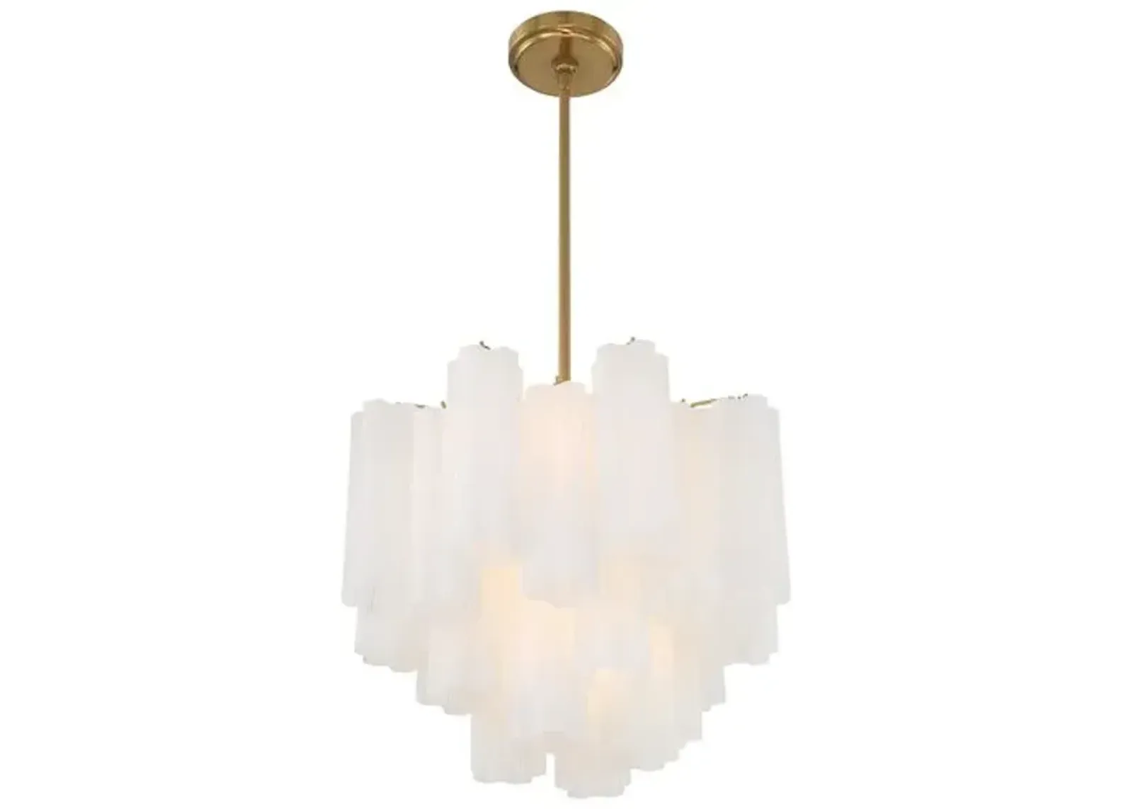 Addis Glass Chandelier - Crystorama - Gold