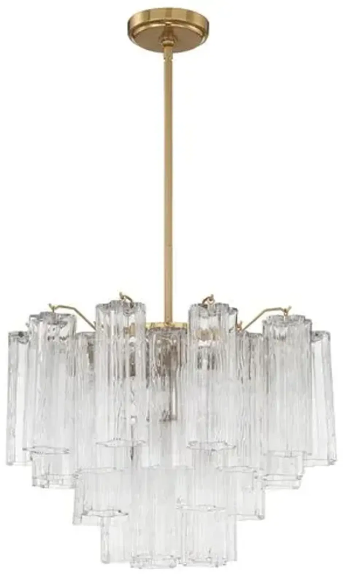 Addis Glass Chandelier - Crystorama - Gold