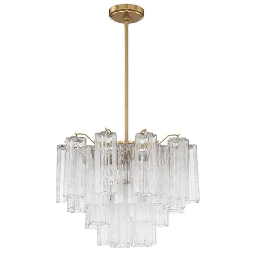 Addis Glass Chandelier - Crystorama - Gold