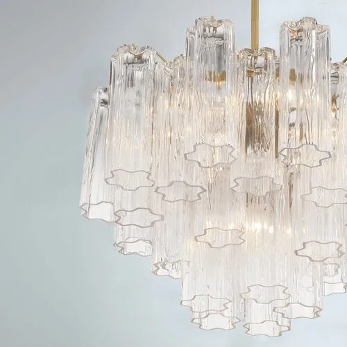 Addis Glass Chandelier - Crystorama - Gold