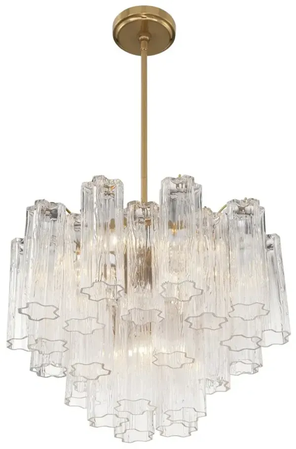 Addis Glass Chandelier - Crystorama - Gold