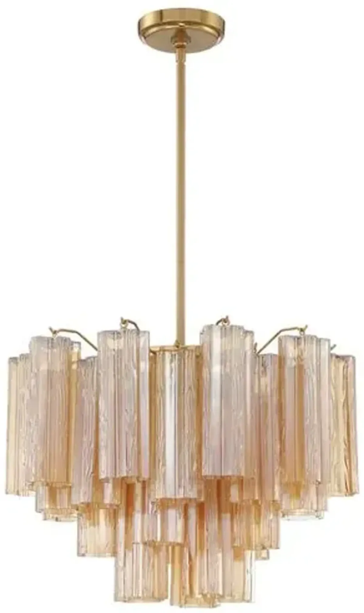 Addis Glass Chandelier - Crystorama - Gold