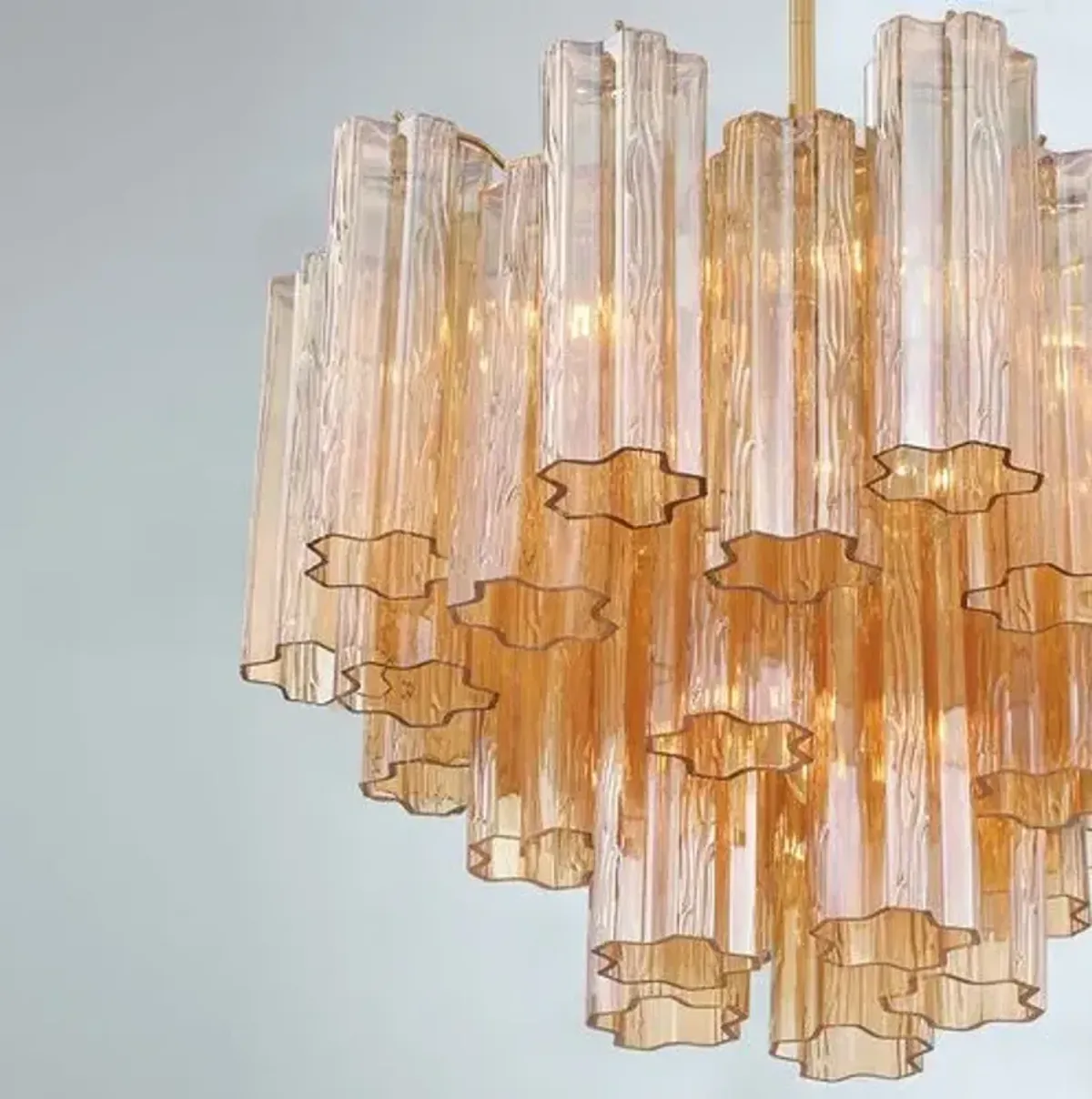 Addis Glass Chandelier - Crystorama - Gold