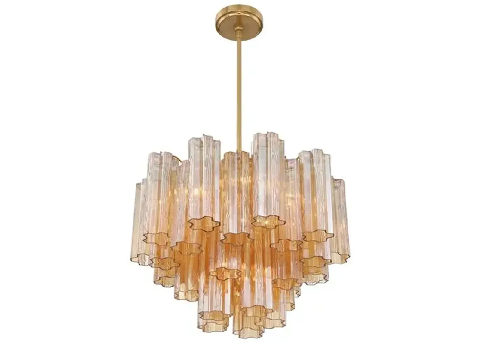 Addis Glass Chandelier - Crystorama - Gold