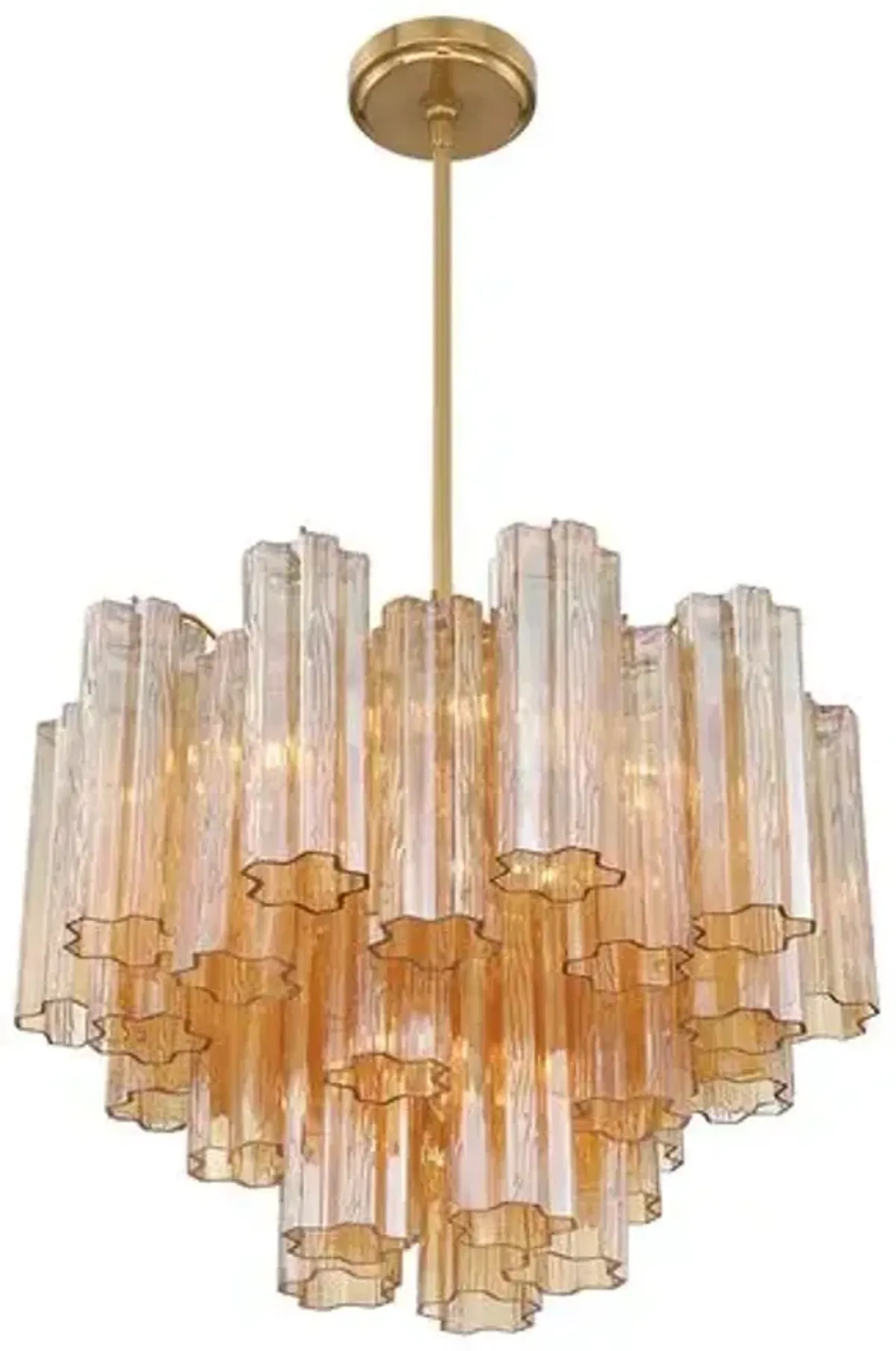 Addis Glass Chandelier - Crystorama - Gold