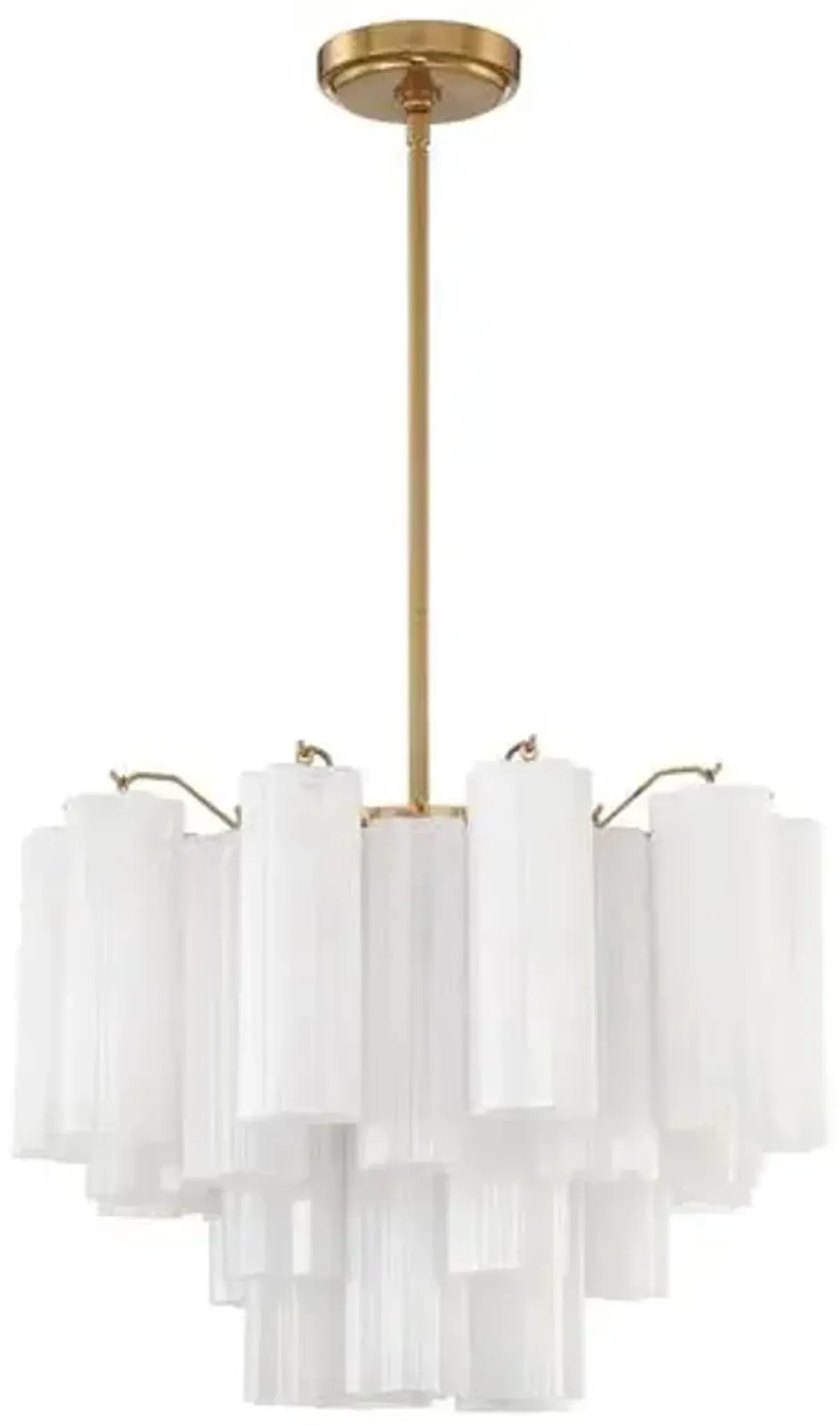 Addis Glass Chandelier - Crystorama - Gold