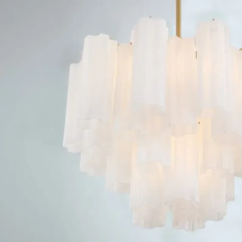 Addis Glass Chandelier - Crystorama - Gold